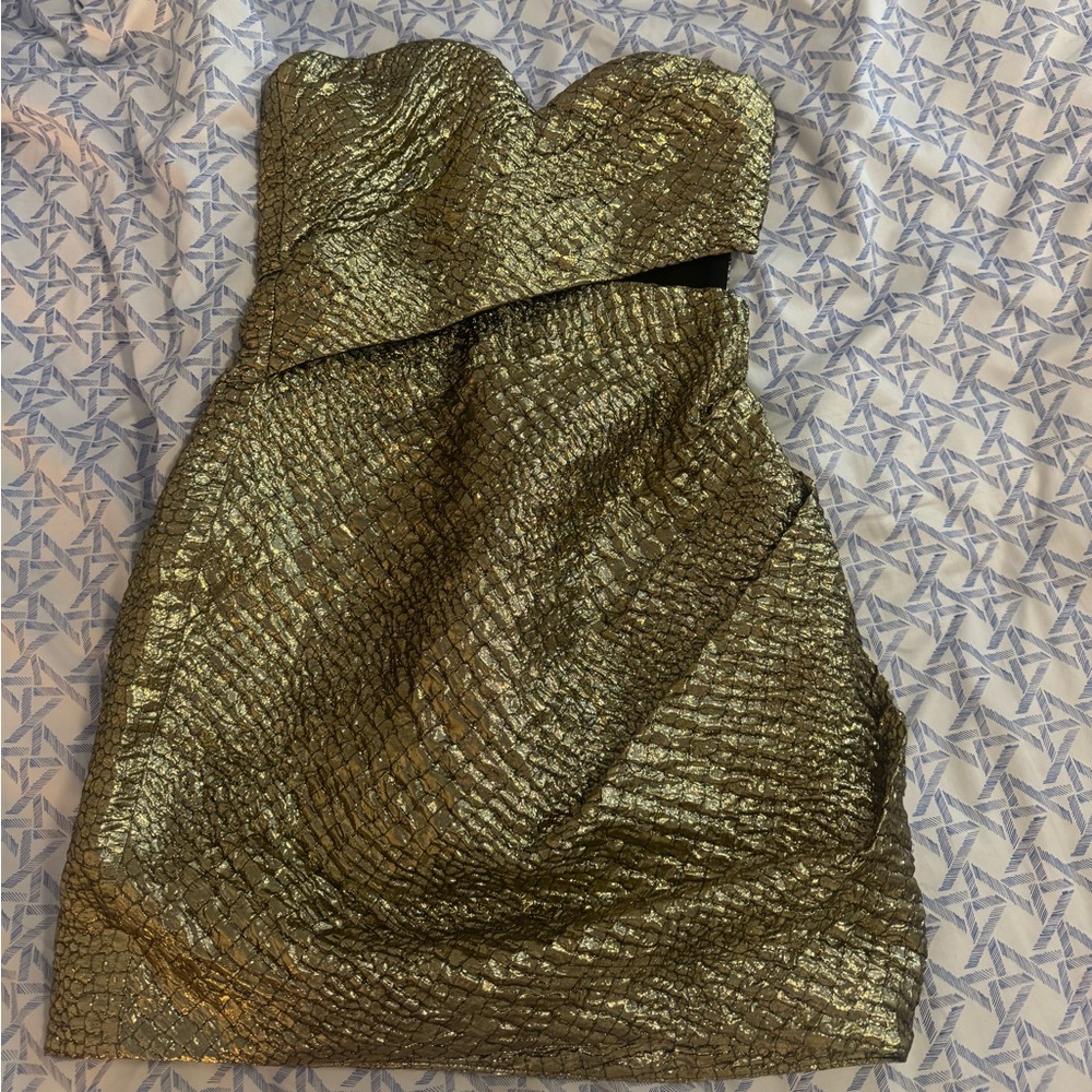 Aknvas Gold Mini Dress - Picture 4 of 7